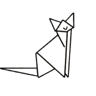 Foldy Friends Origami Cat